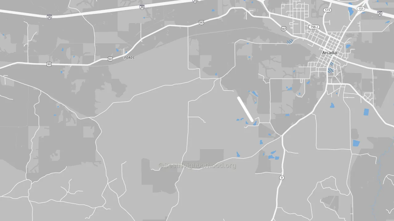 Transit Grade map of Pratt, LA