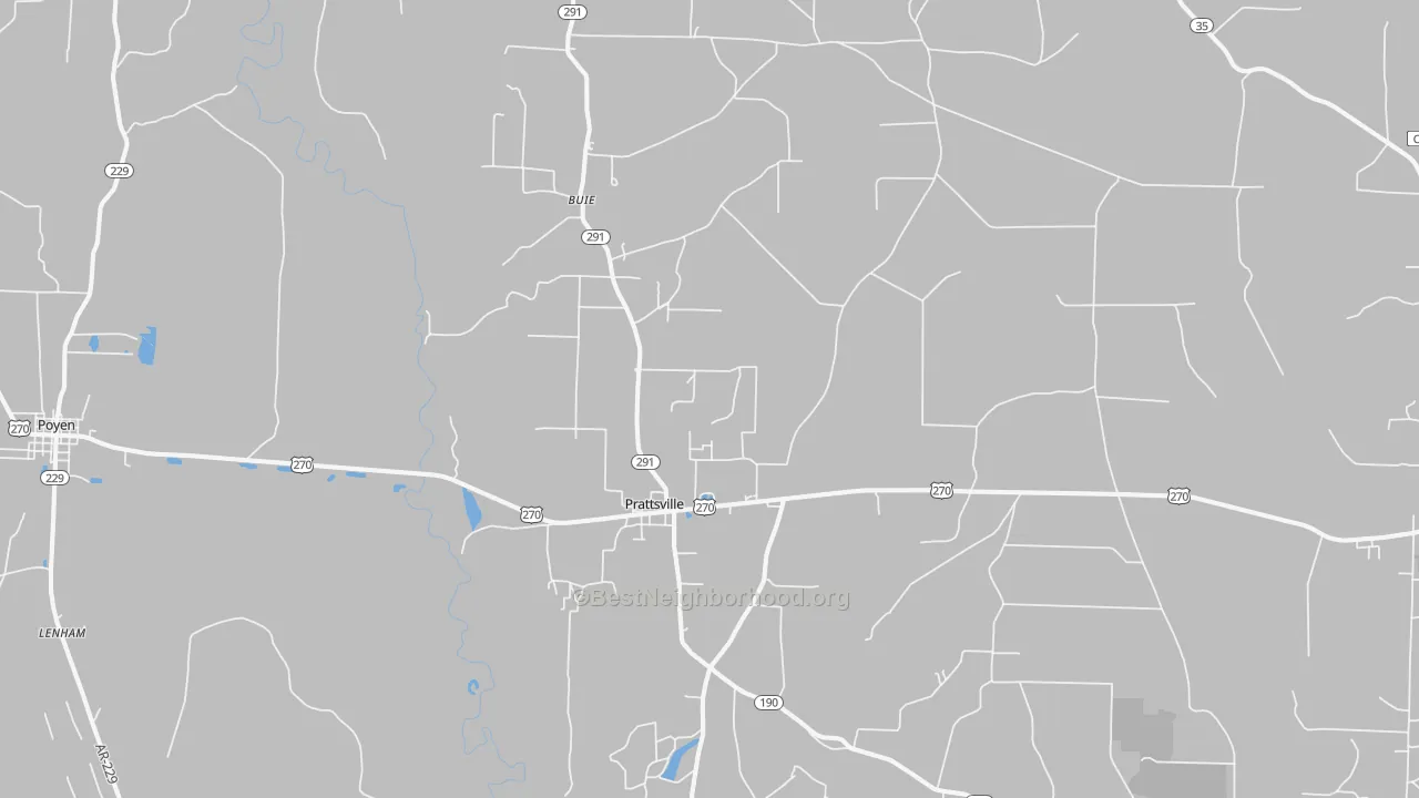 Transit Grade map of Prattsville, AR