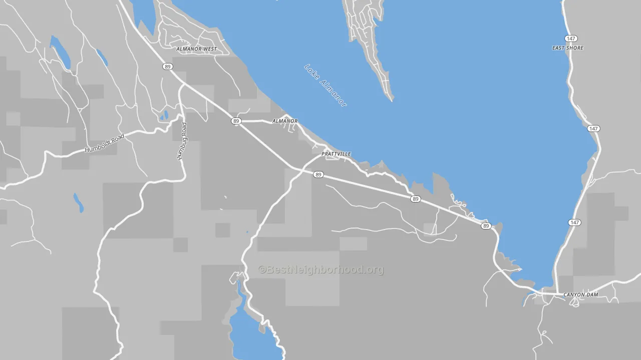 Transit Grade map of Prattville, CA