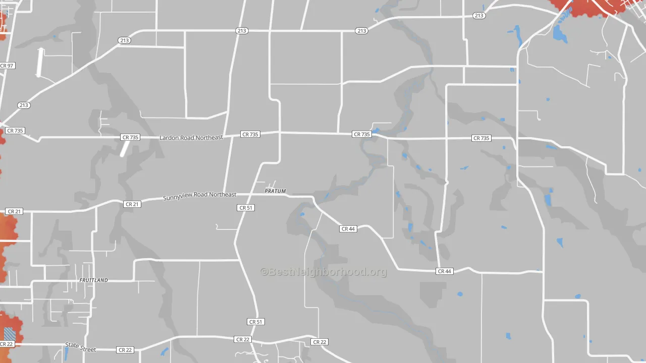 Transit Grade map of Pratum, OR