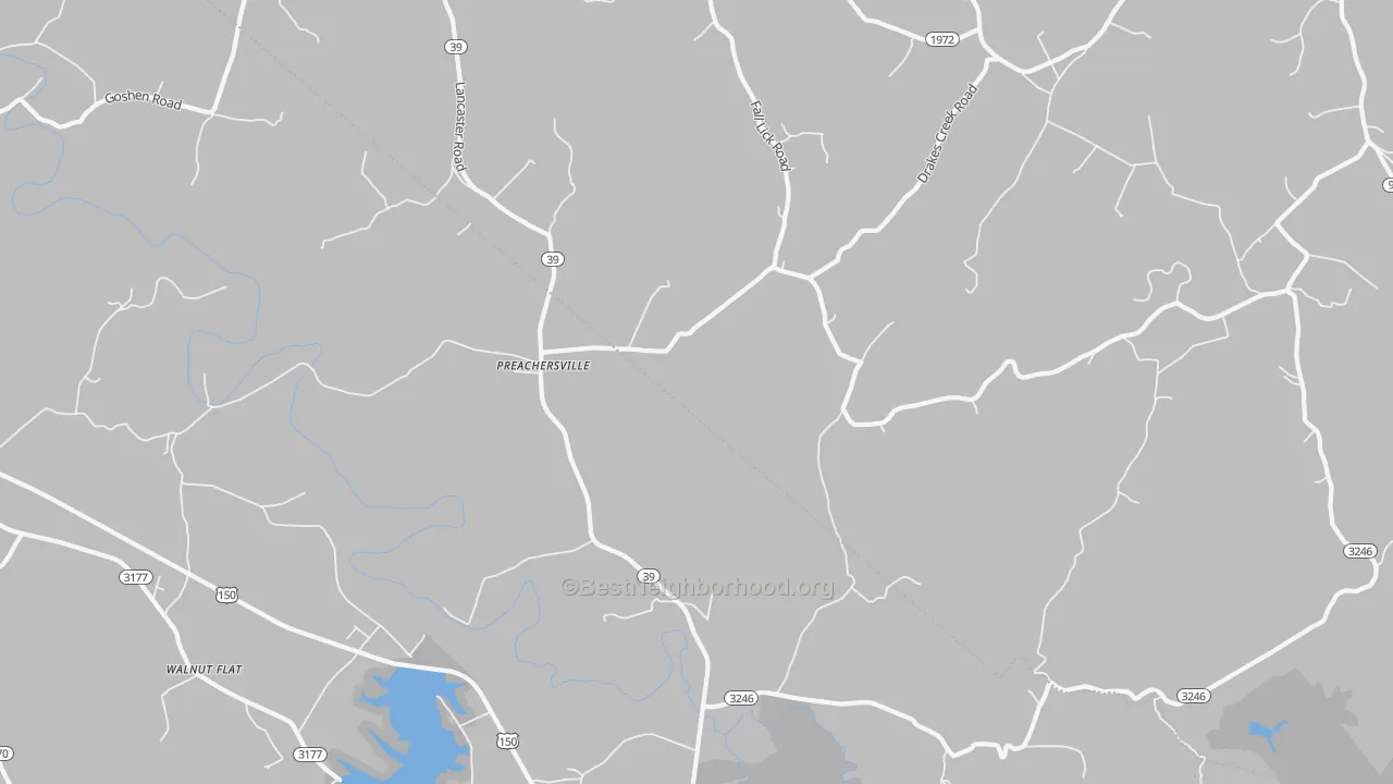 Transit Grade map of Preachersville, KY