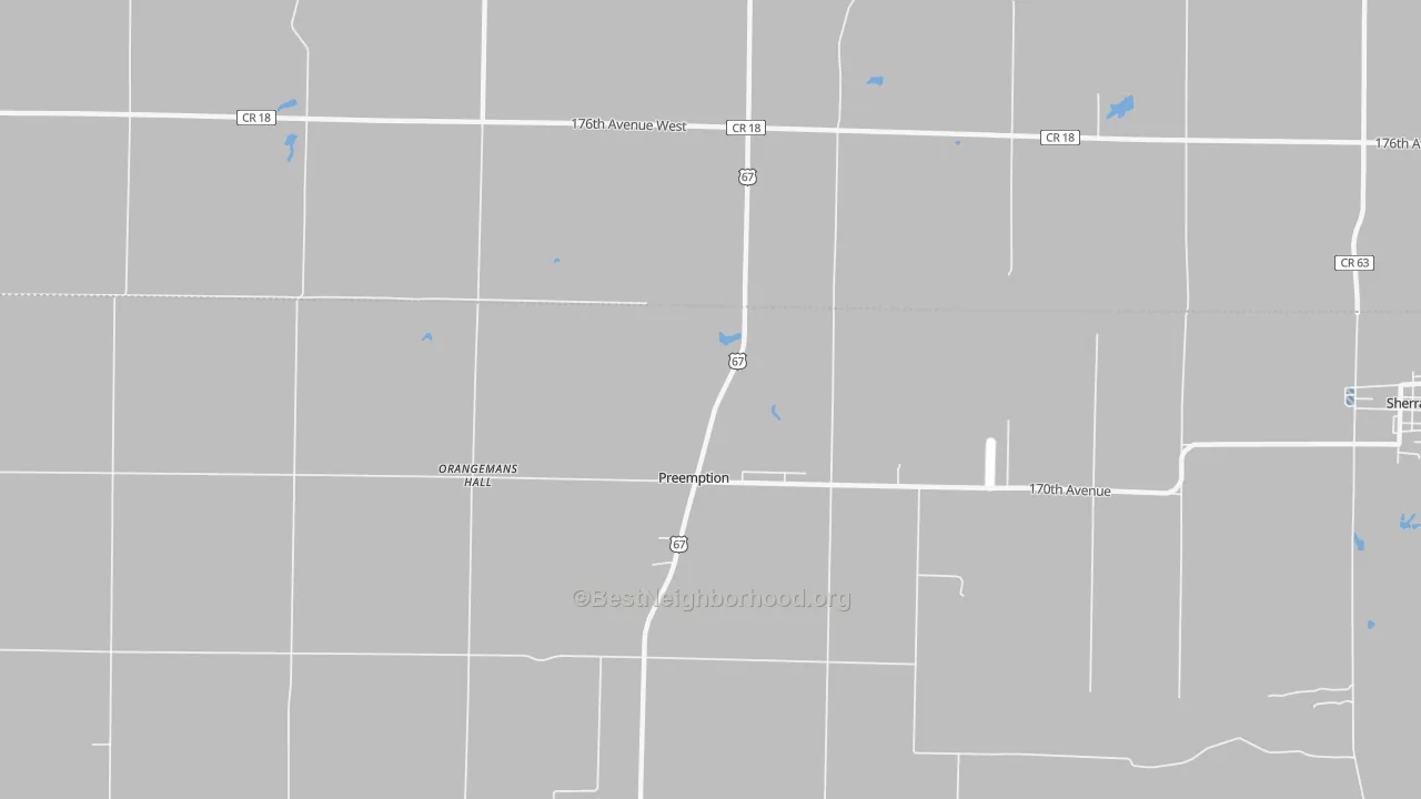 Transit Grade map of Preemption, IL