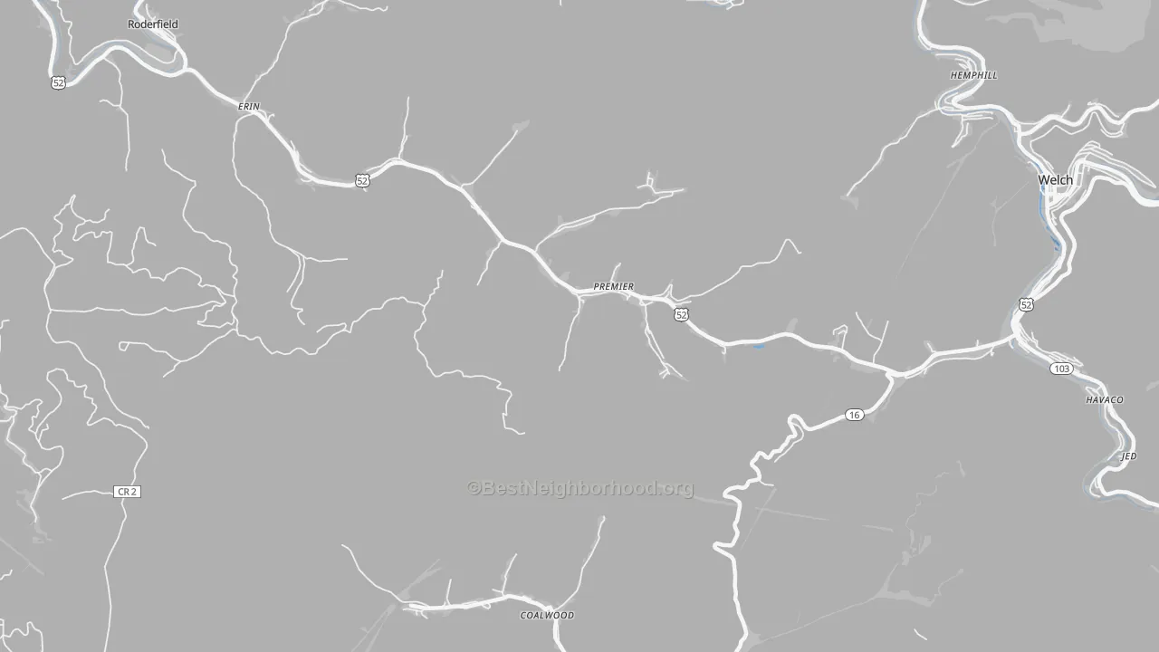 Transit Grade map of Premier, WV