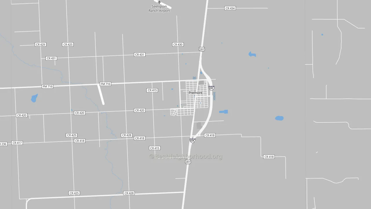 Transit Grade map of Premont, TX