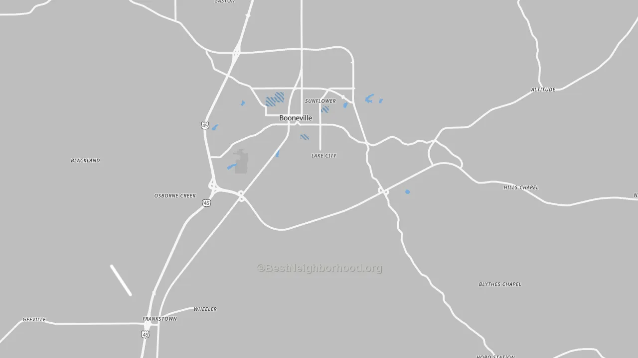 Transit Grade map of Prentiss County, MS