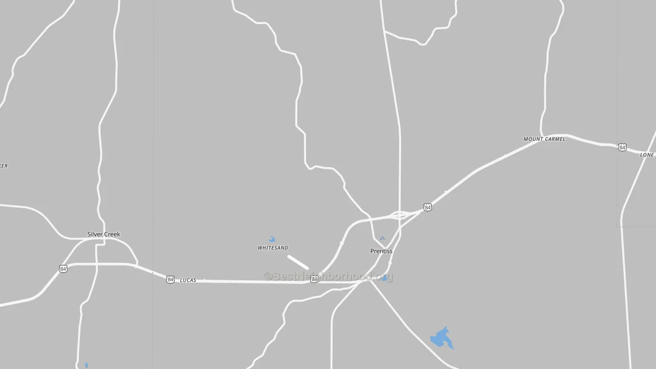 Transit Grade map of Prentiss, MS