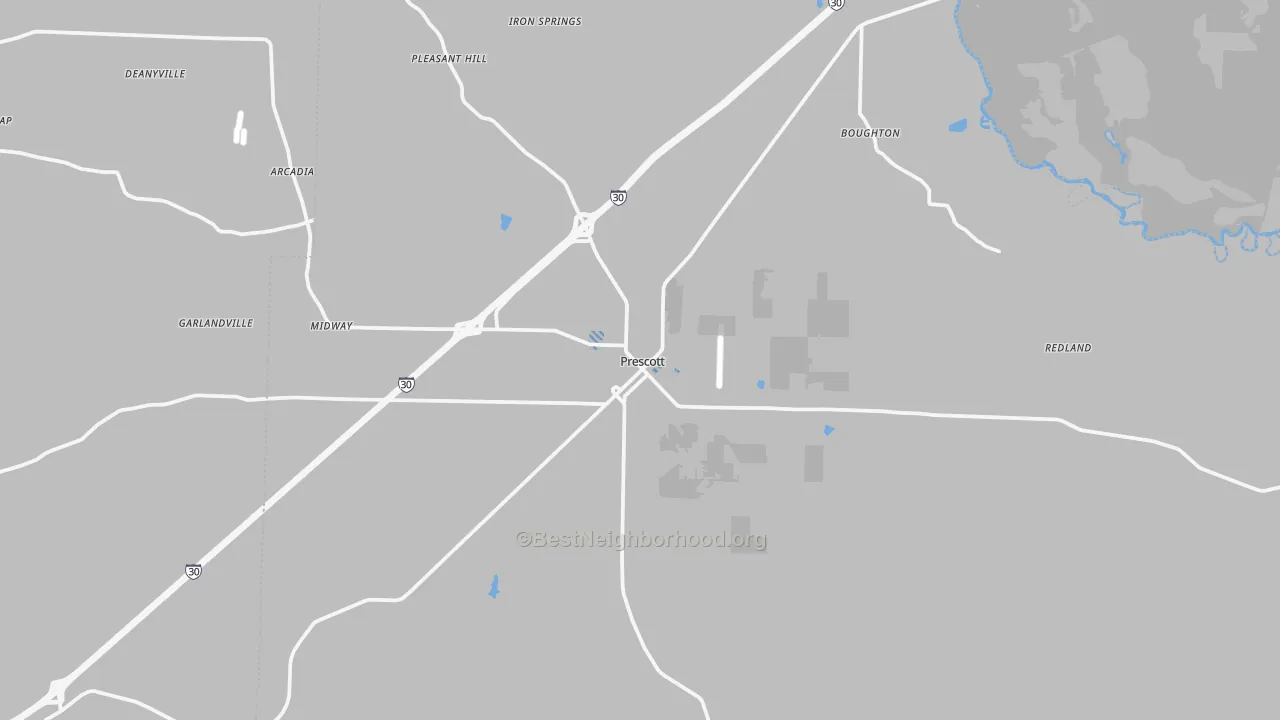 Transit Grade map of Prescott, AR