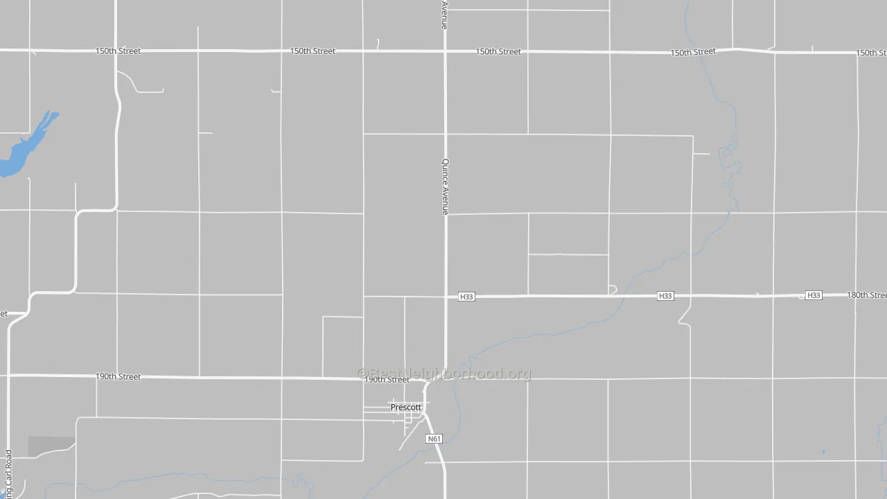 Transit Grade map of Prescott, IA