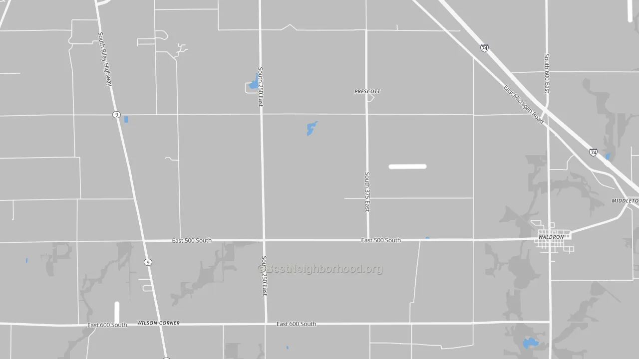 Transit Grade map of Prescott, IN