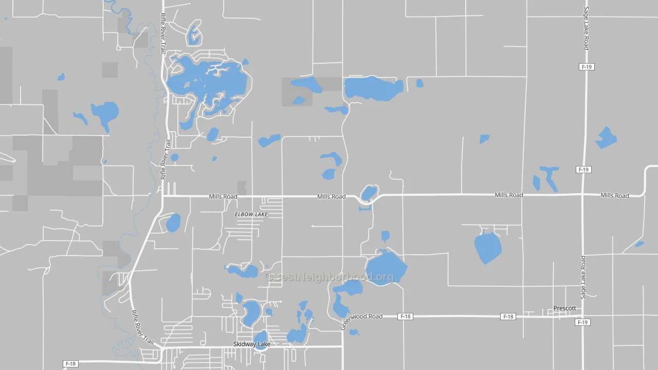 Transit Grade map of Prescott, MI