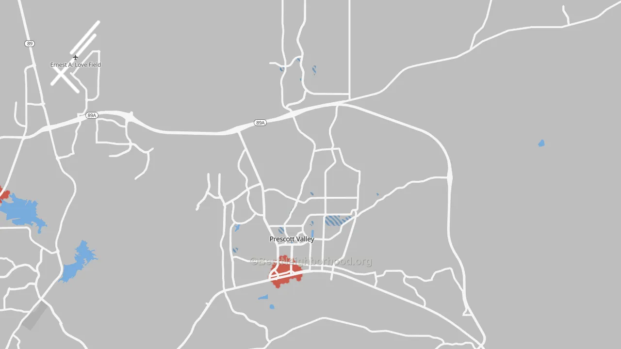 Transit Grade map of Prescott Valley, AZ