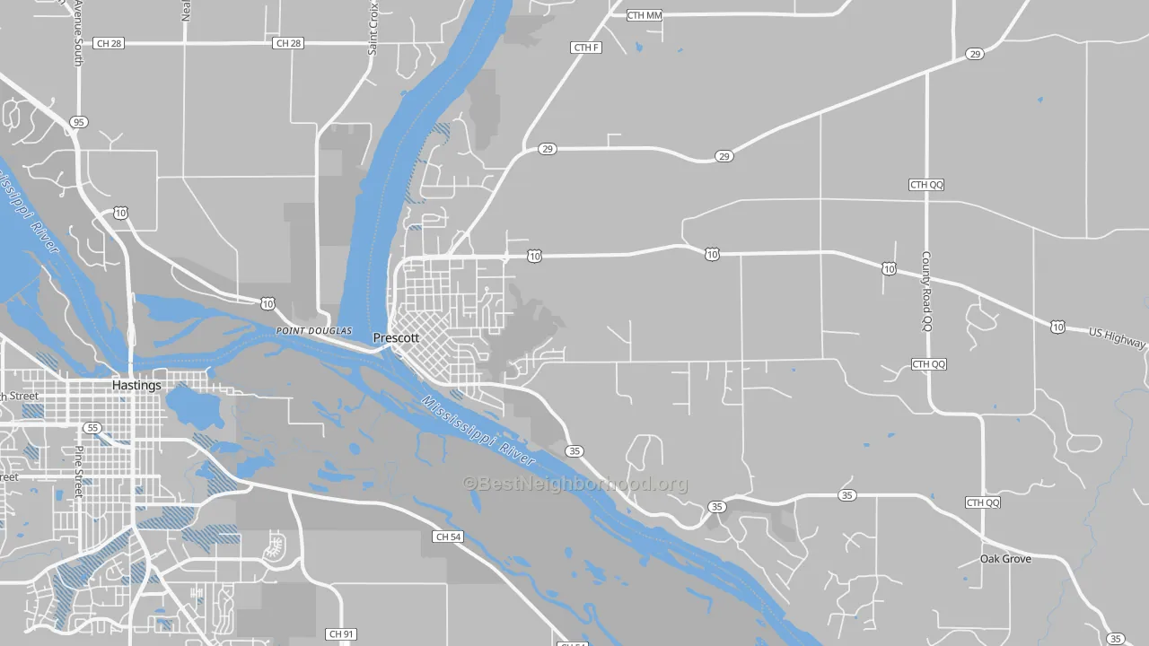Transit Grade map of Prescott, WI