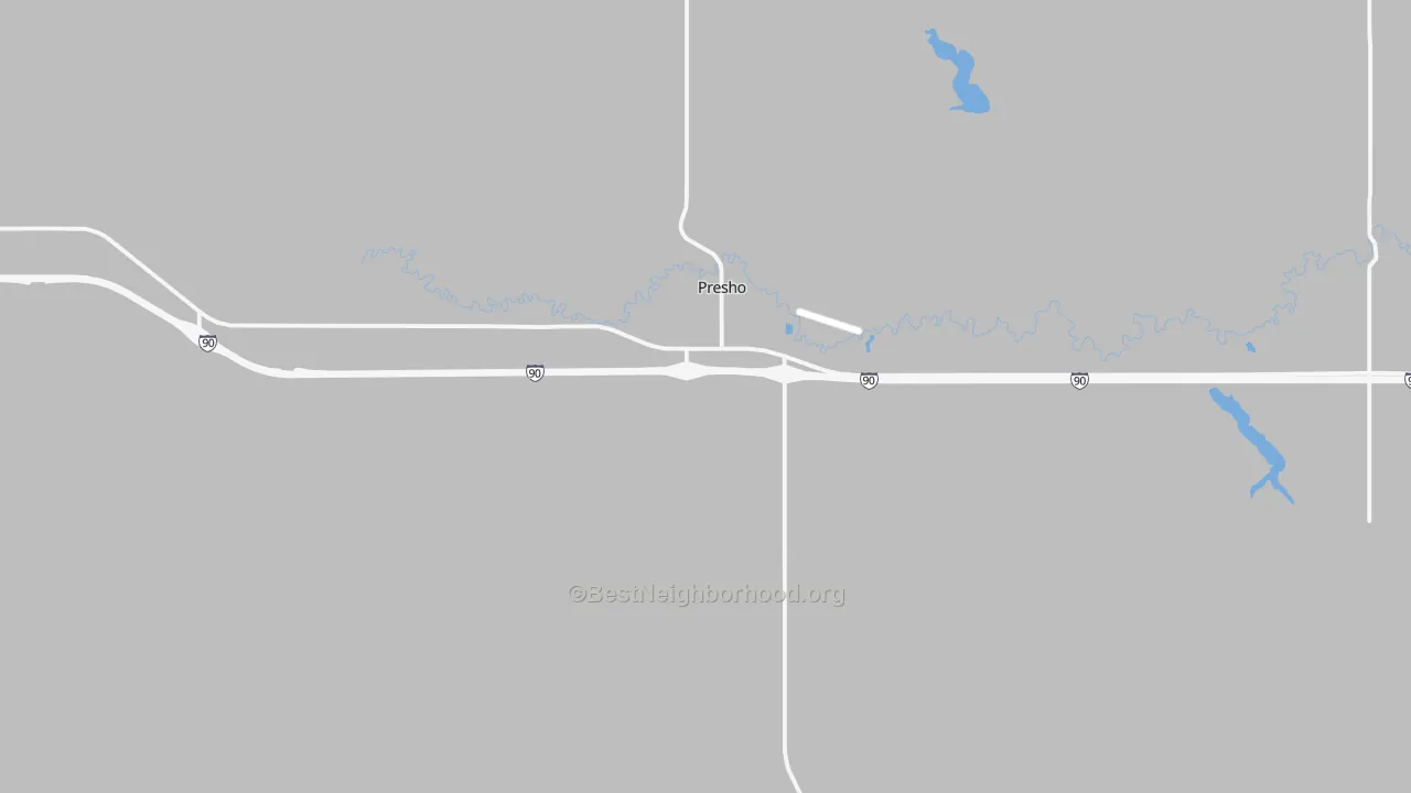 Transit Grade map of Presho, SD