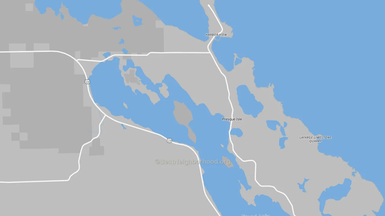 Transit Grade map of Presque Isle, MI