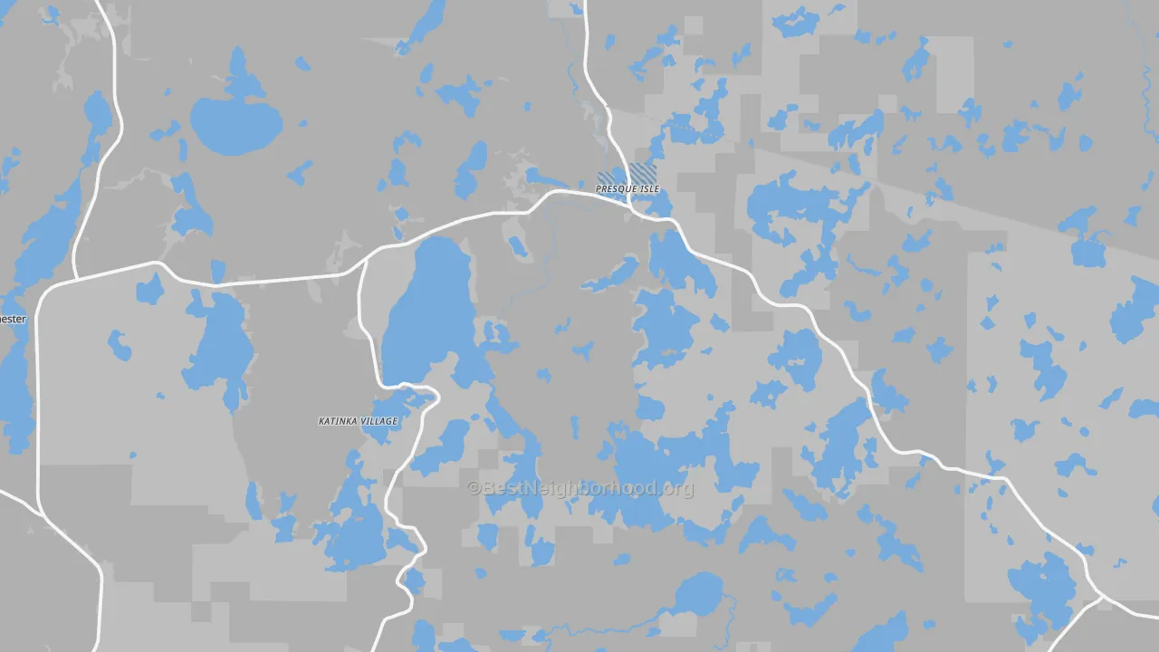 Transit Grade map of Presque Isle, WI