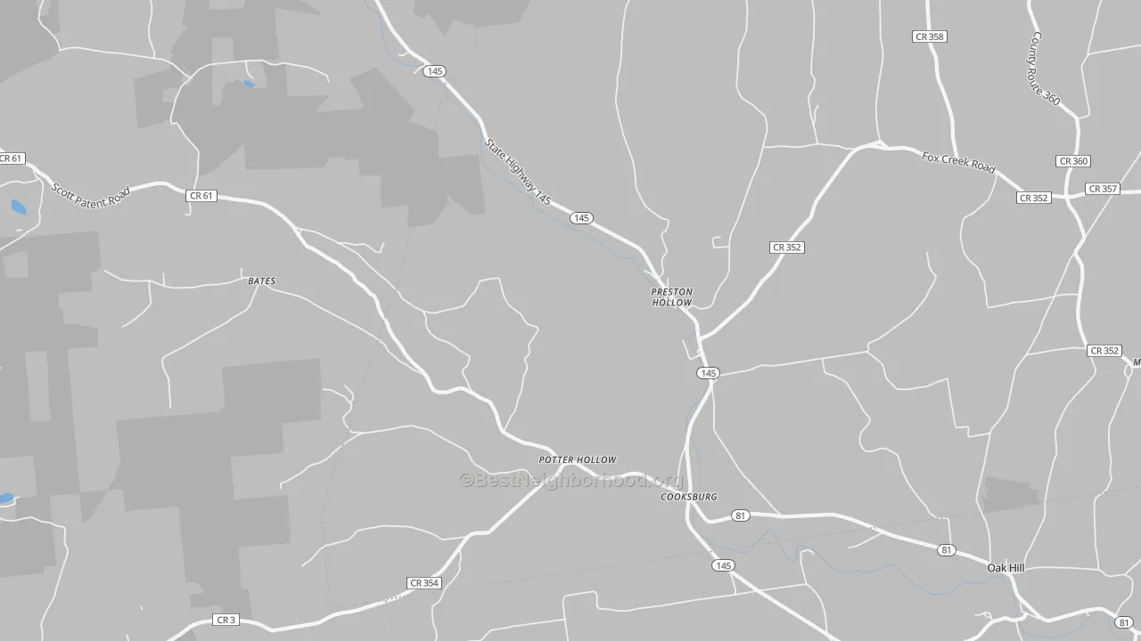 Transit Grade map of Preston Hollow, NY