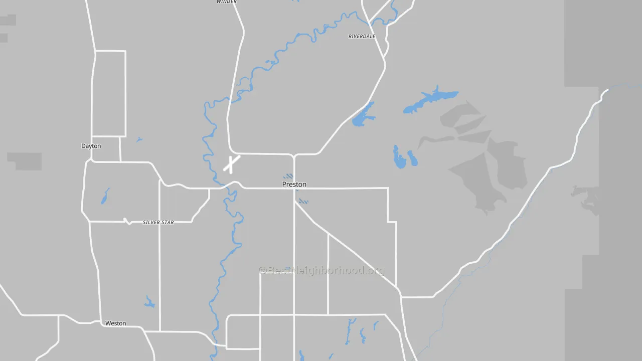 Transit Grade map of Preston, ID