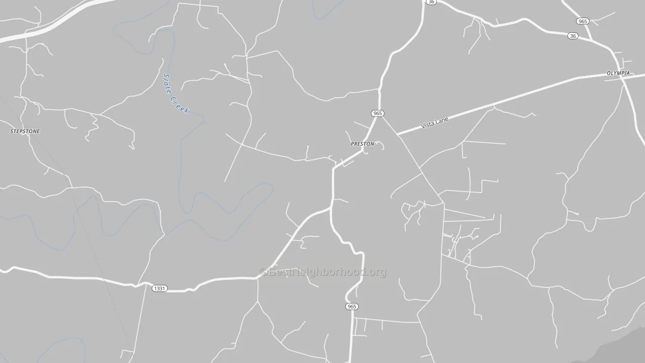 Transit Grade map of Preston, KY