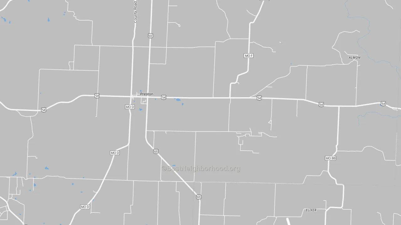Transit Grade map of Preston, MO