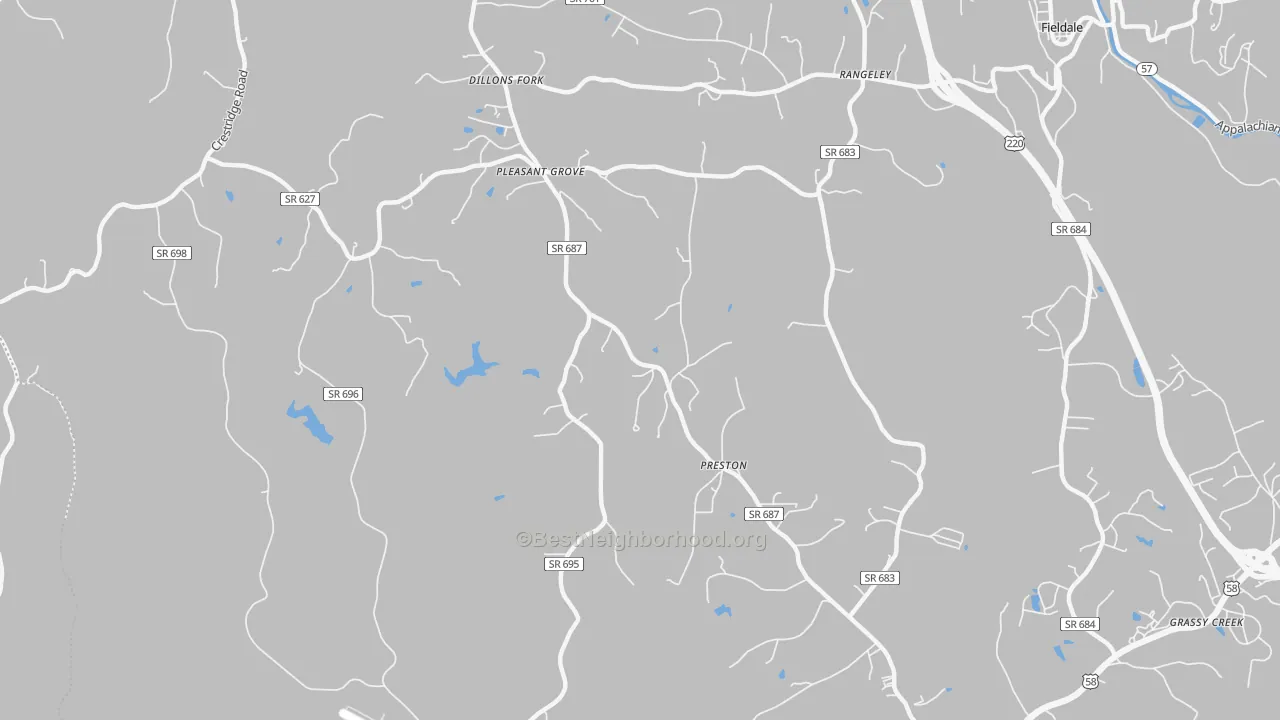 Transit Grade map of Preston, VA