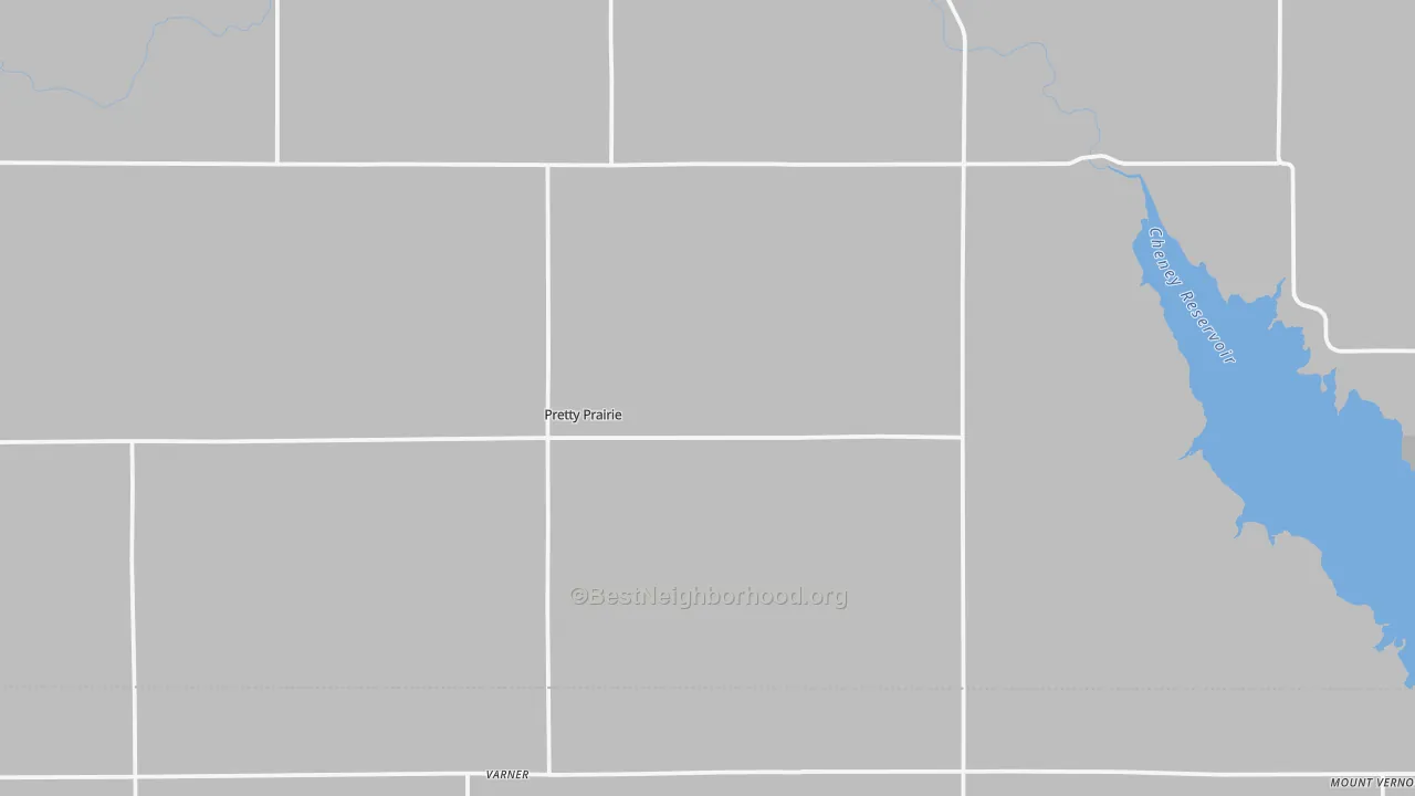 Transit Grade map of Pretty Prairie, KS