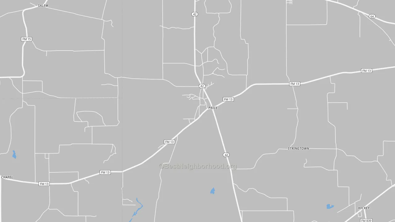 Transit Grade map of Price, TX