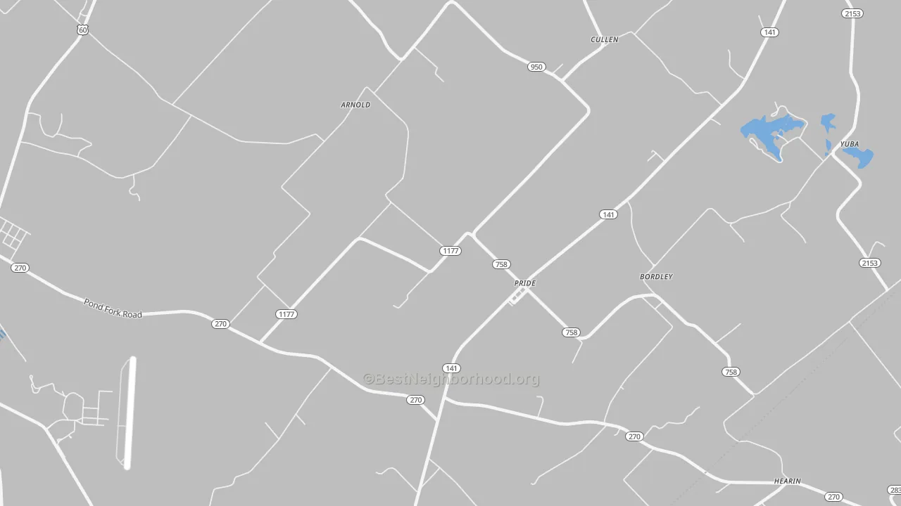 Transit Grade map of Pride, KY