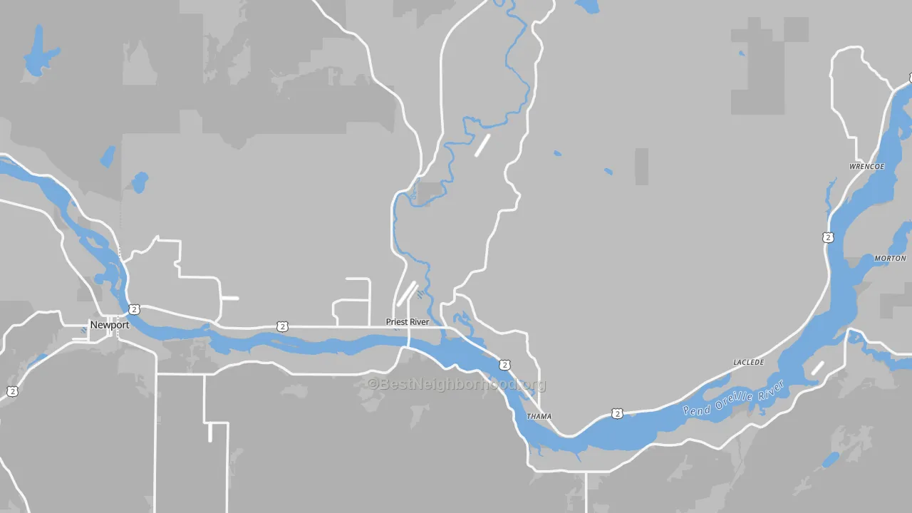 Transit Grade map of Priest River, ID