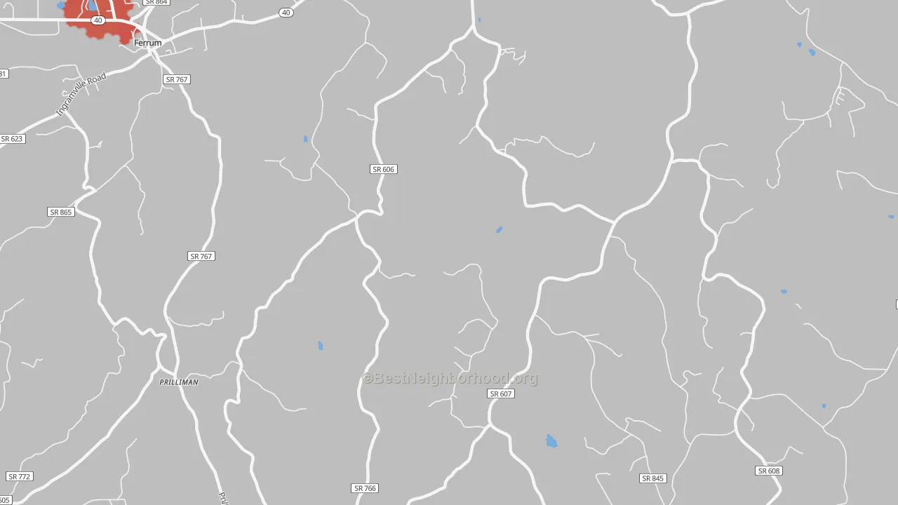 Transit Grade map of Prilliman, VA