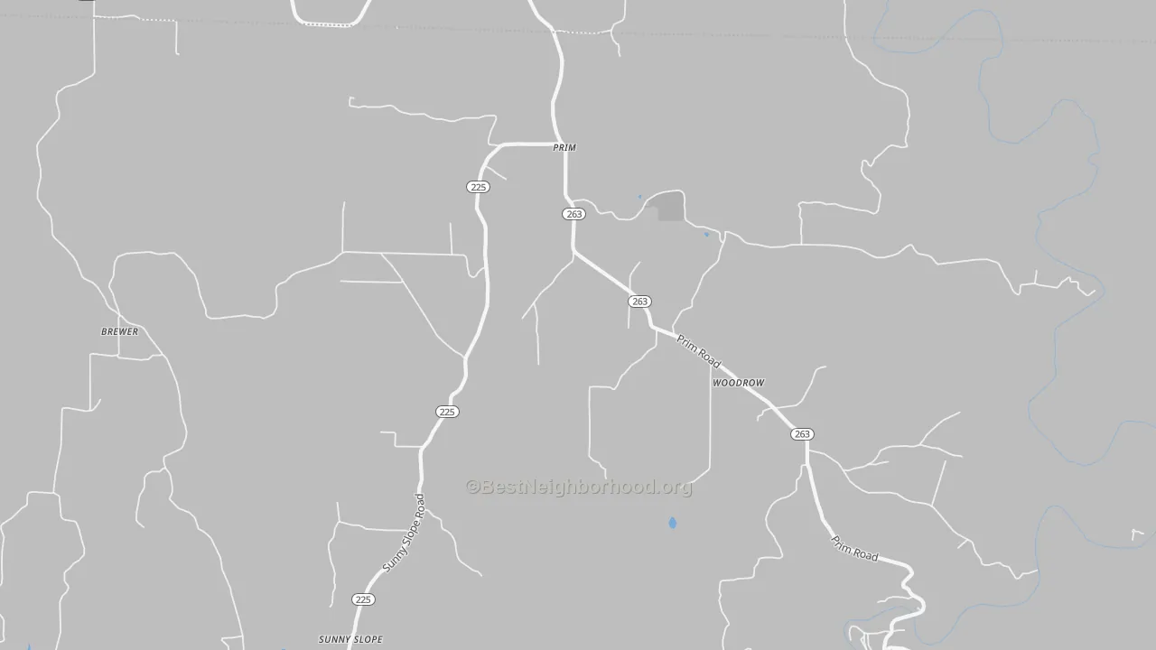 Transit Grade map of Prim, AR