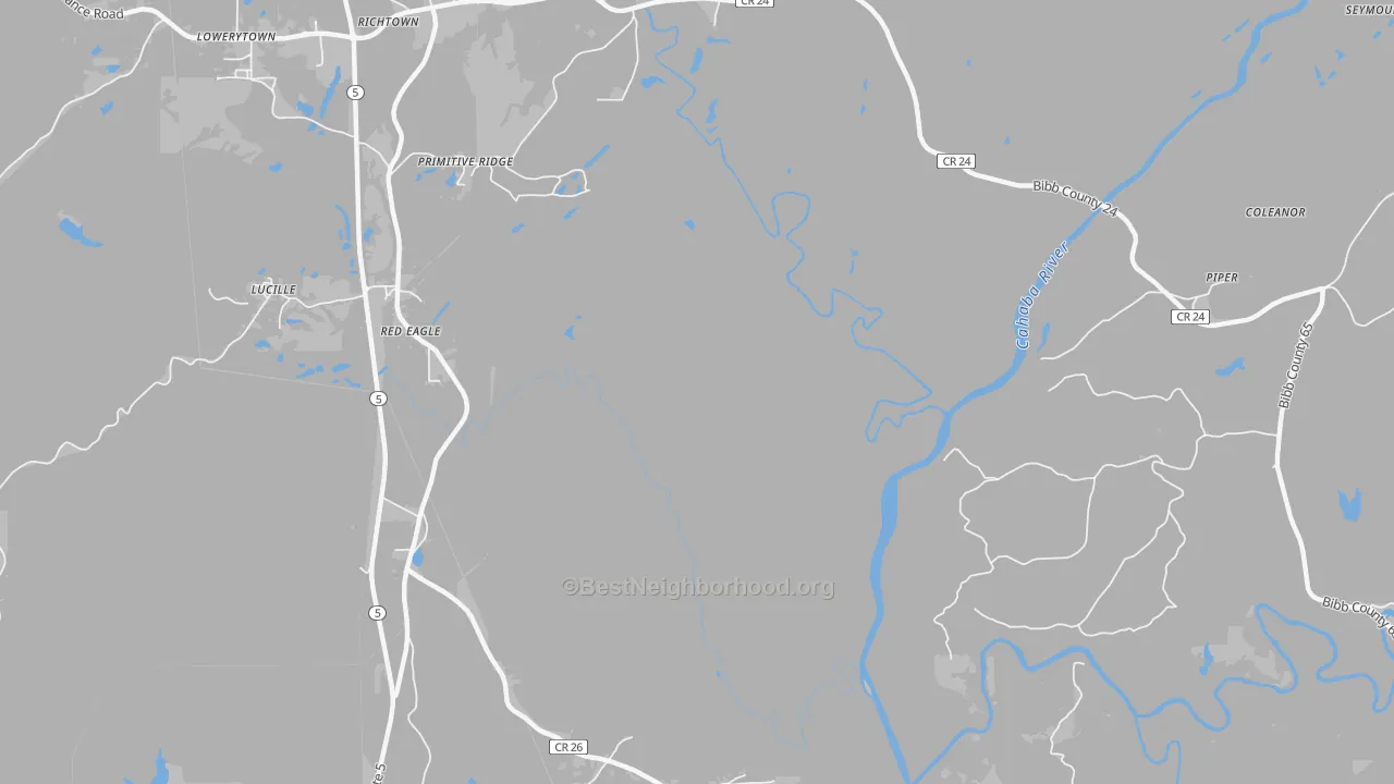 Transit Grade map of Primitive Ridge, AL