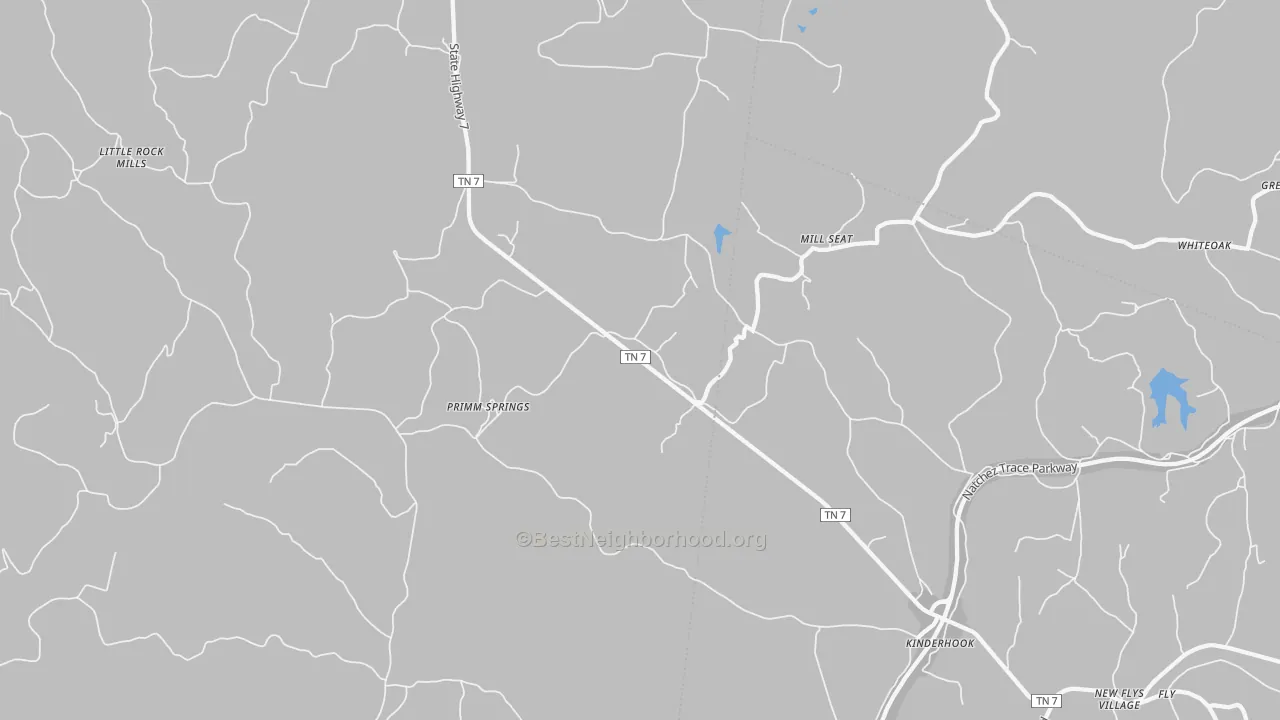 Transit Grade map of Primm Springs, TN
