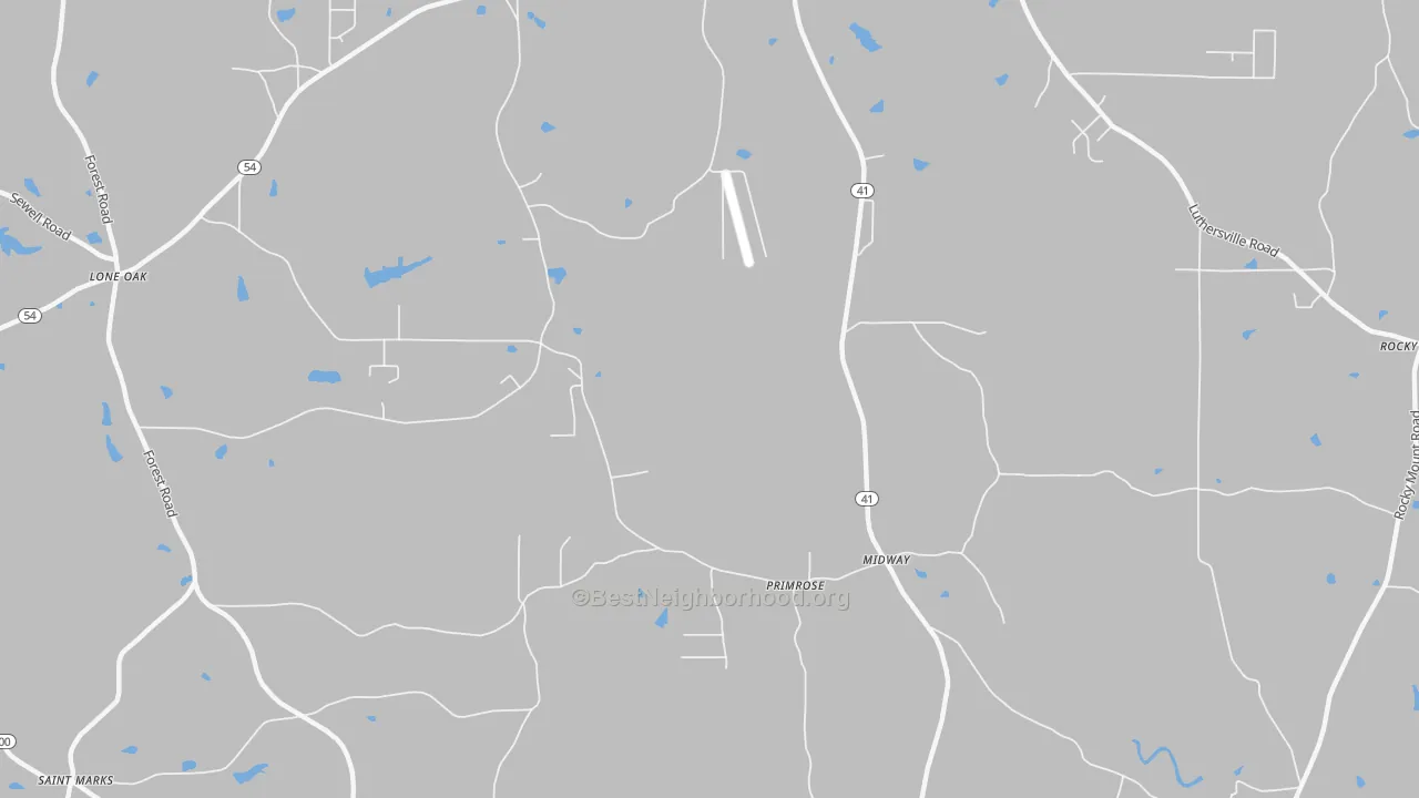 Transit Grade map of Primrose, GA