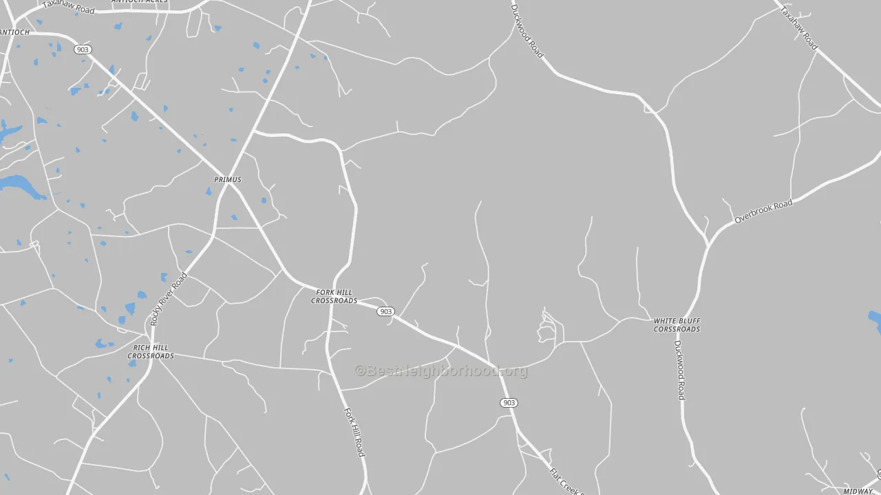 Transit Grade map of Primus, SC