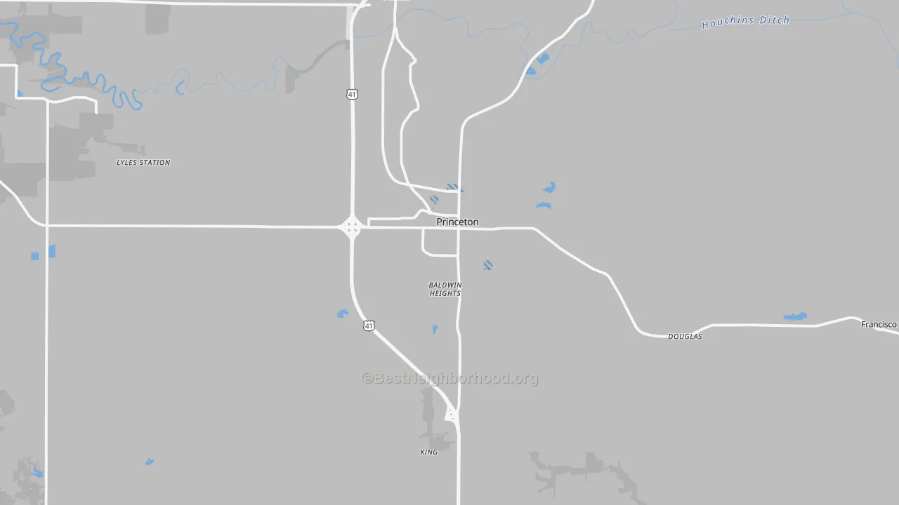 Transit Grade map of Princeton, IN