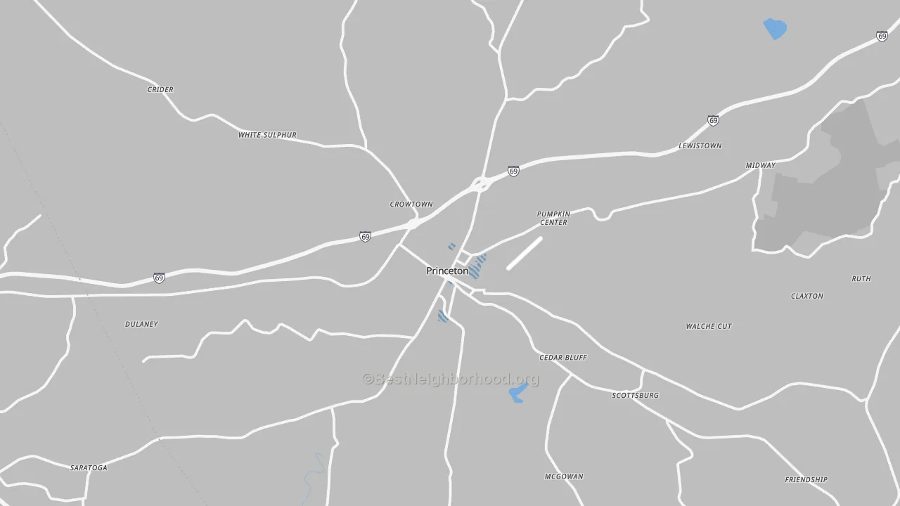 Transit Grade map of Princeton, KY