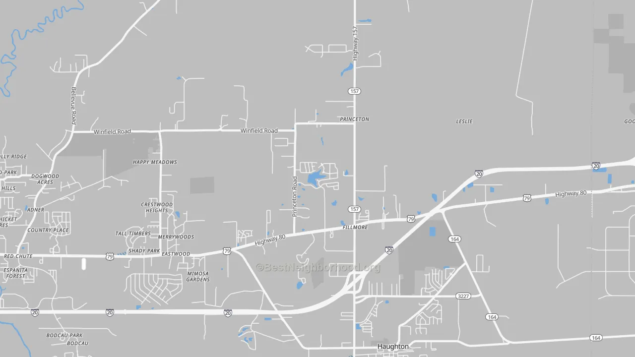 Transit Grade map of Princeton, LA