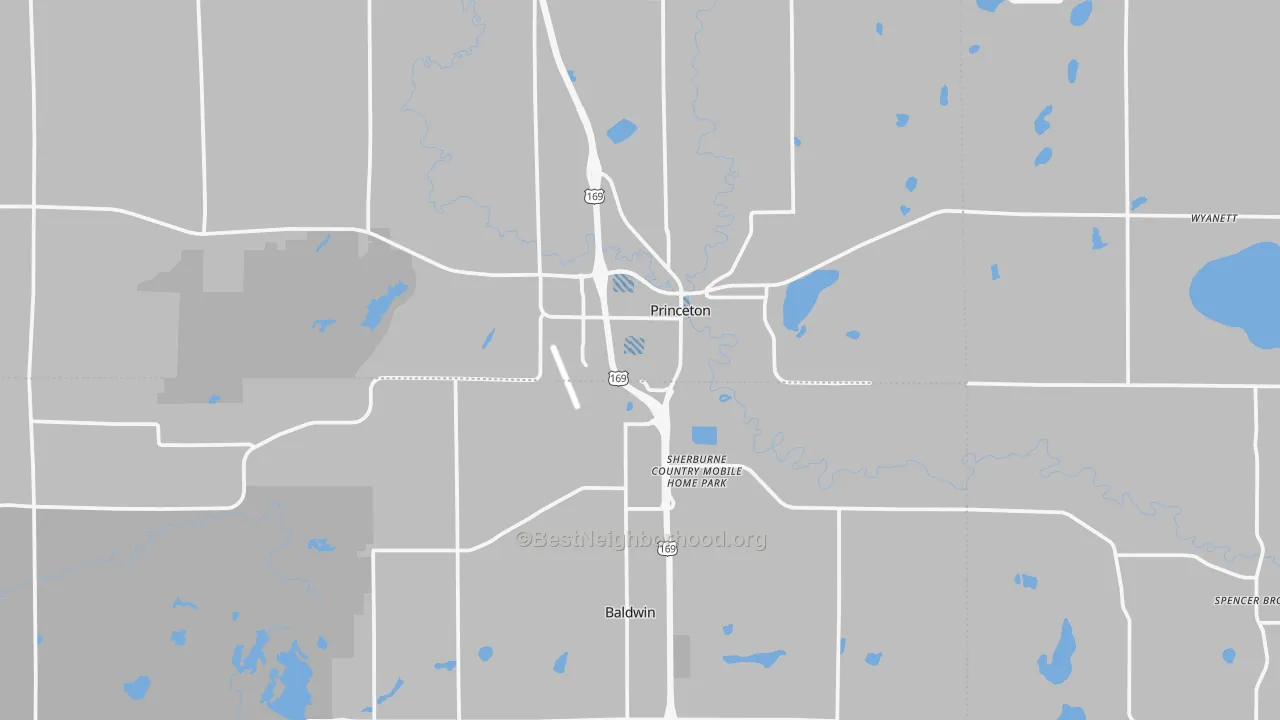 Transit Grade map of Princeton, MN