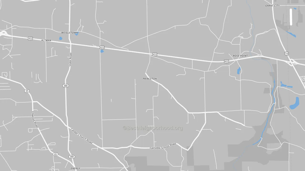 Transit Grade map of Princeton, PA