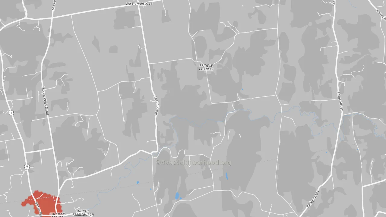 Transit Grade map of Prindle Corner, VT