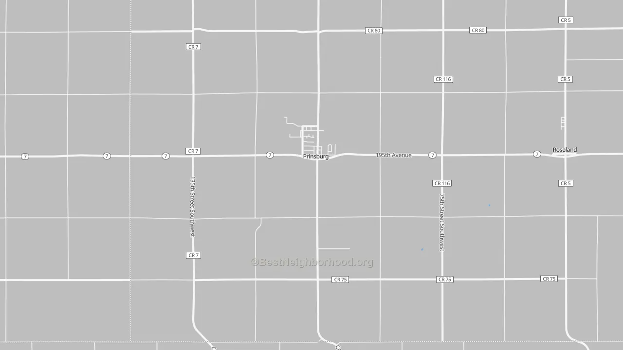 Transit Grade map of Prinsburg, MN