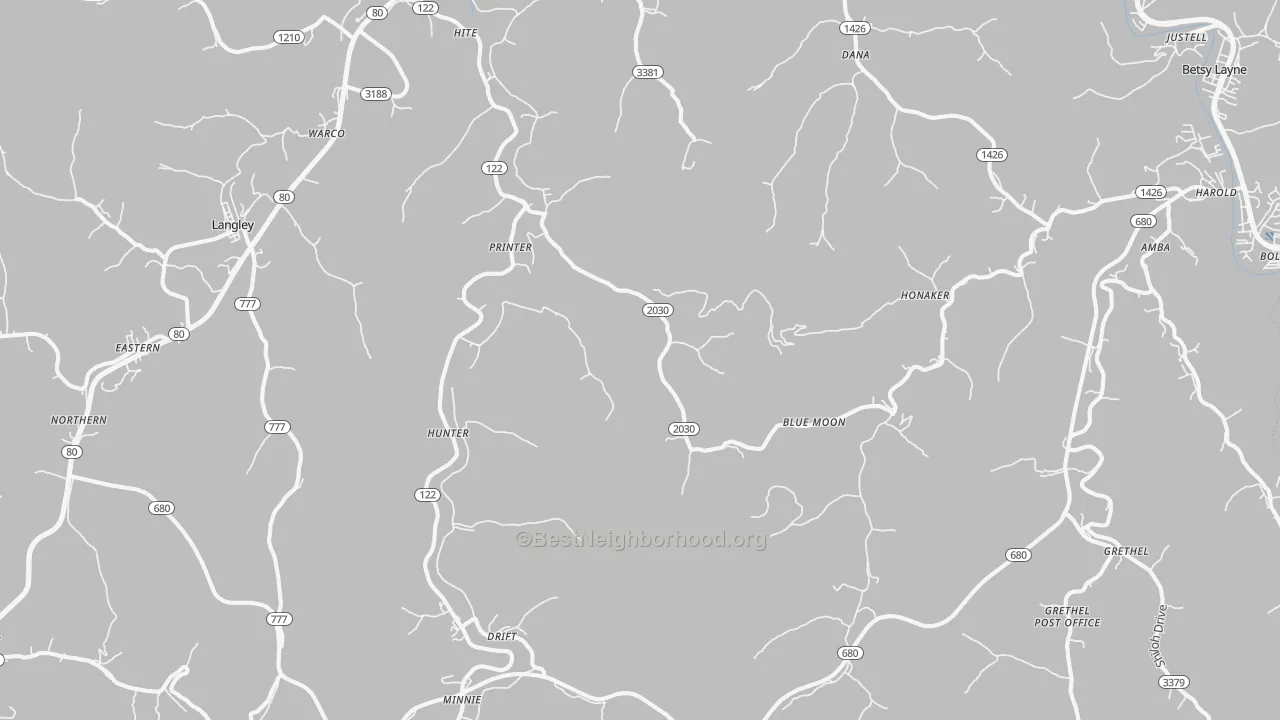 Transit Grade map of Printer, KY