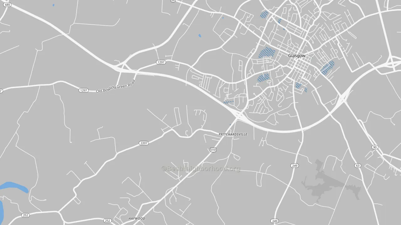 Transit Grade map of Pritchardsville, KY
