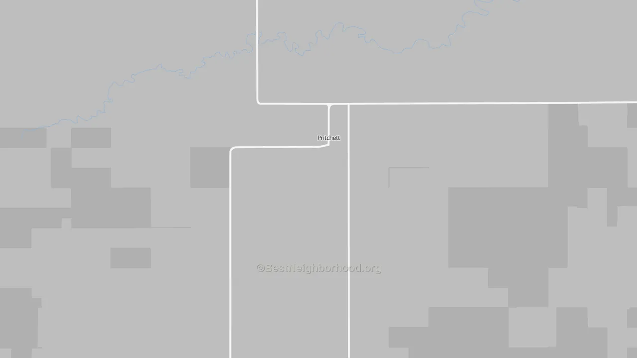 Transit Grade map of Pritchett, CO