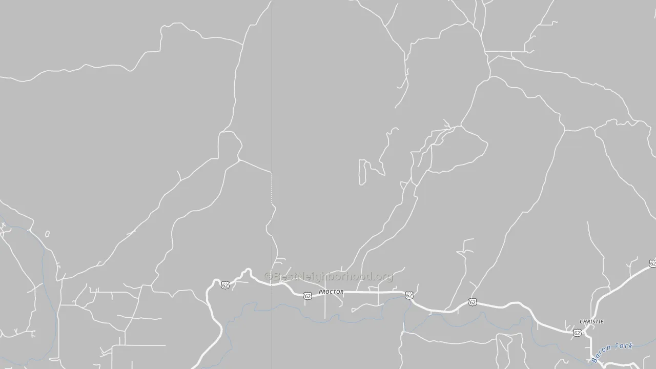 Transit Grade map of Proctor, OK