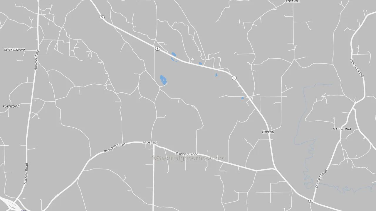 Transit Grade map of Prospect, AL