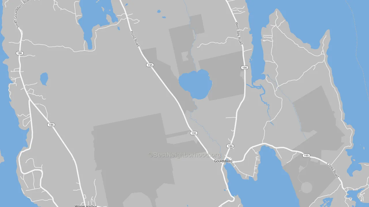 Transit Grade map of Prospect Harbor, ME