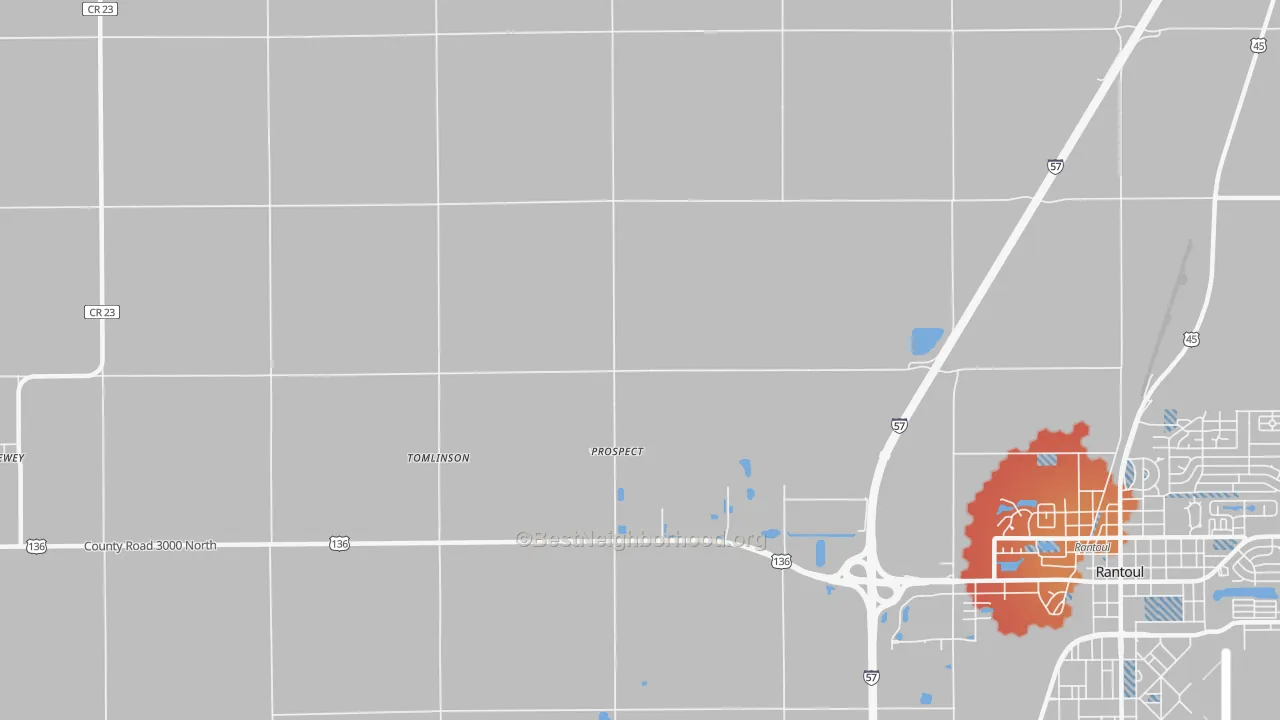 Transit Grade map of Prospect, IL