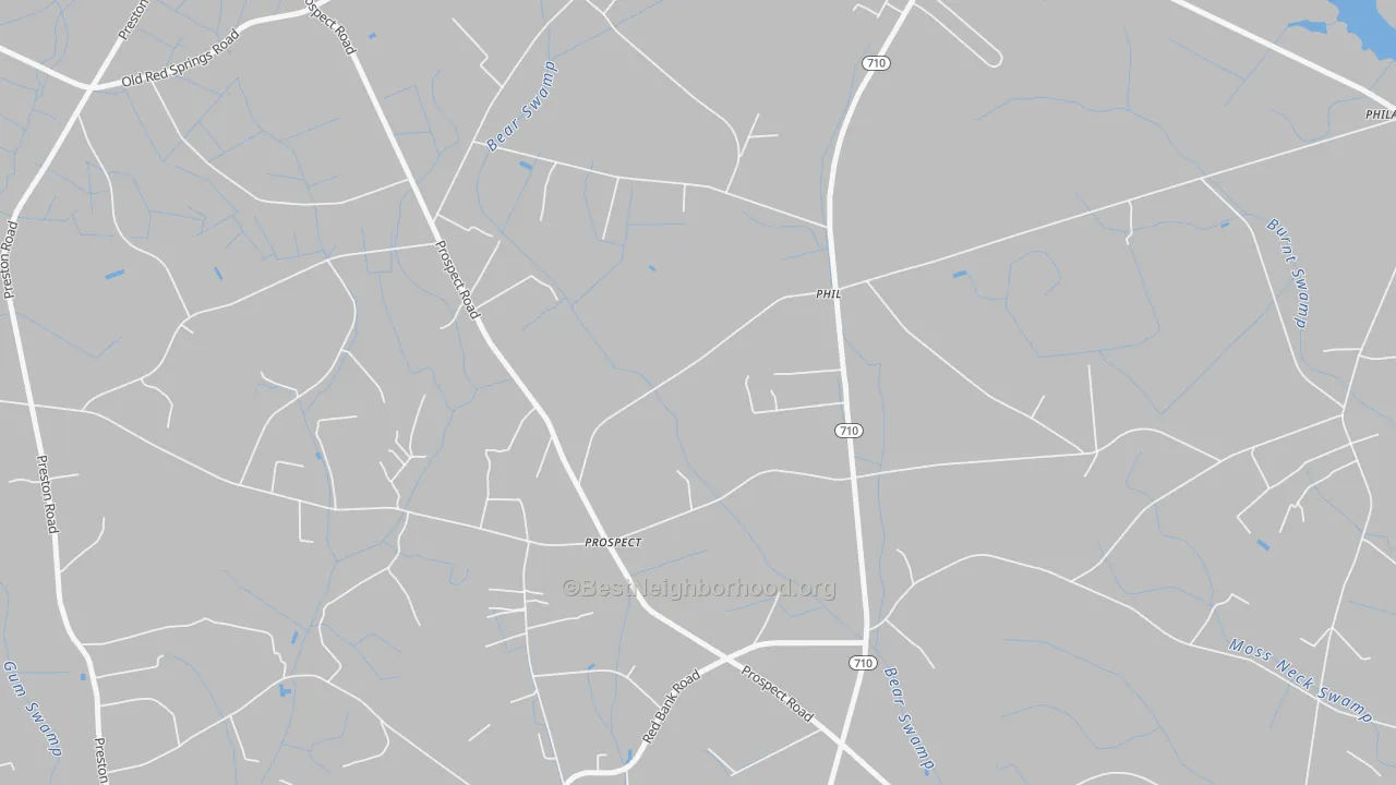 Transit Grade map of Prospect, NC