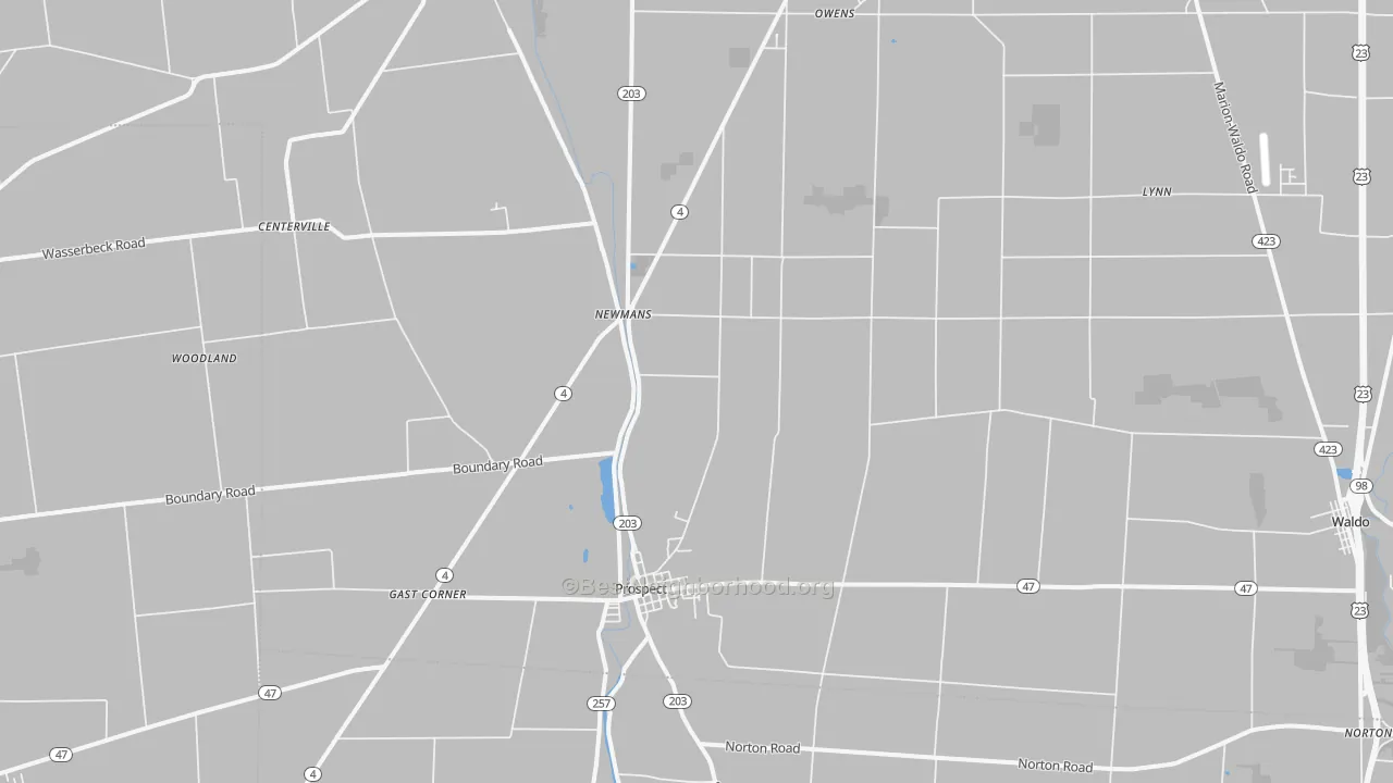 Transit Grade map of Prospect, OH